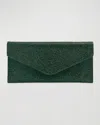 Judith Leiber Couture Beaded Envelope Clutch In Emerald