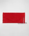 Judith Leiber Envelope Beaded Clutch Bag In Light Siam