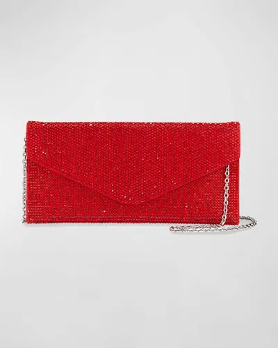 Judith Leiber Envelope Beaded Clutch Bag In Light Siam