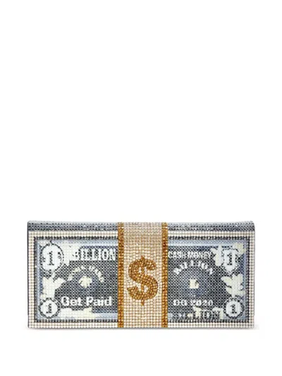 Judith Leiber Billions Envelope Crystal Clutch Bag In Champagne