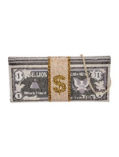 Pre-owned Judith Leiber Envelope Billions In Silver