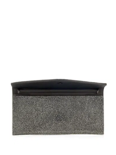 Judith Leiber Envelope Crystal-embellished Clutch Bag In Gray