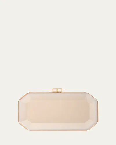 Judith Leiber Faye Geometric Clutch In Champagne