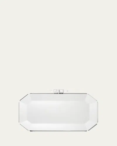 Judith Leiber Faye Geometric Clutch In Silver