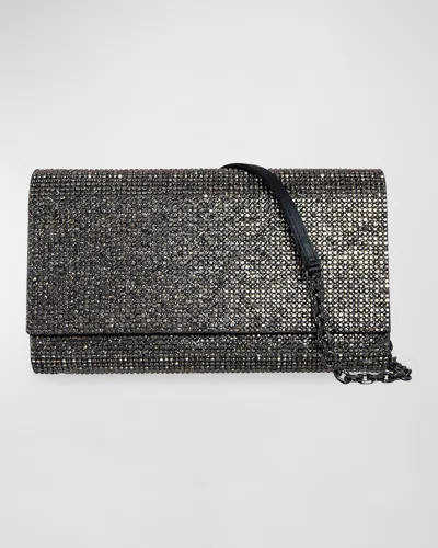Judith Leiber Fizzoni Full-beaded Clutch Bag In Gray