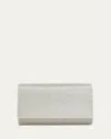 Judith Leiber Fizzy Crystal Flap Clutch Bag In Silver Golden Opal