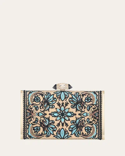 Judith Leiber Floral Crystal Rectangle Clutch Bag In Multi