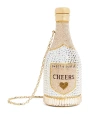Judith Leiber Forever Bottle Clutch Bag In Champagne Multi