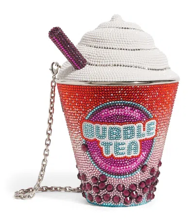 Judith Leiber Frozen Drink Bubble Tea Clutch Bag In Multi