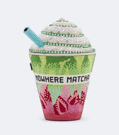 Judith Leiber Frozen Drink Matcha Embellished Clutch In Multicoloured