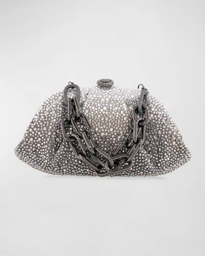 Judith Leiber Gemma Crystal Top-handle Bag In Ebonized Platinum