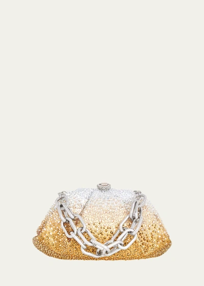 Judith Leiber Gemma Crystal Top-handle Bag In Silver Golden