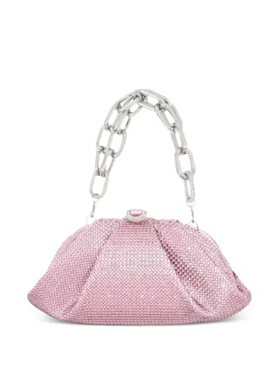 Judith Leiber Gemma Crystal-embellished Chain-link Tote Bag In Pink