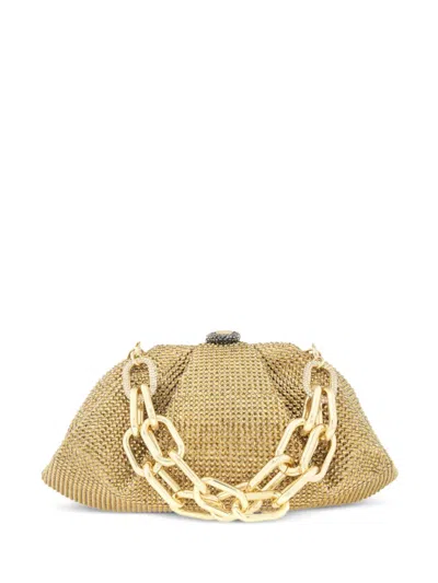 Judith Leiber Gemma Crystal-embellished Chunky-chain Tote Bag In Gold