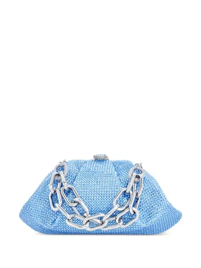Judith Leiber Gemma Crystal-embellished Clutch Bag In Blue