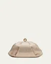 Judith Leiber Gemma Pleated Crystal Clutch Bag In Champagne