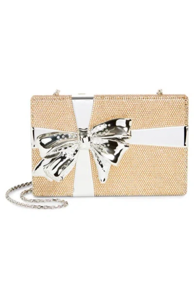 Judith Leiber Gift Box Clutch In Silver Prosecco