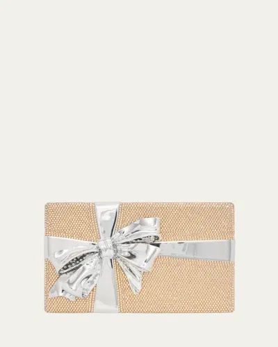 Judith Leiber Gift Box Surprise Crystal Minaudiere In Prosecco