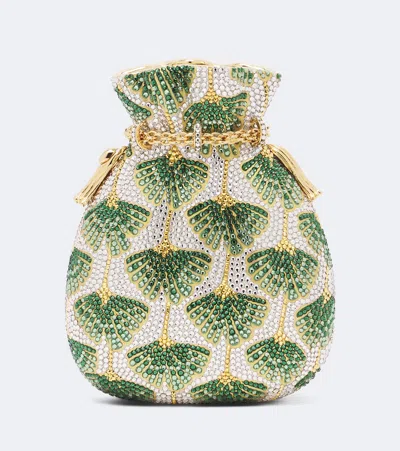 Judith Leiber Ginkgo Crystal-embellished Clutch In Multicoloured