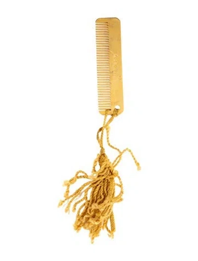 Pre-owned Judith Leiber Gold Tone Comb