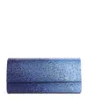 Judith Leiber Gradient Perry Crystal Caviar Clutch In Blue