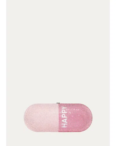 Judith Leiber Happy Pill Capsule Crystal Clutch Bag In Light Rose