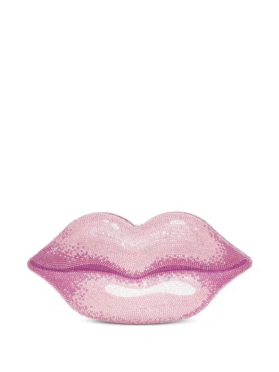 Judith Leiber Hot Lips Pink Crystal-embellished Shoulder Bag