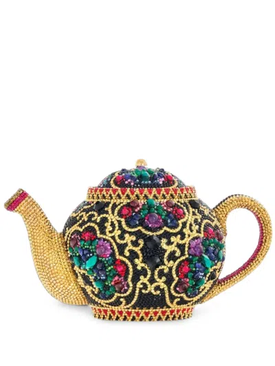 Judith Leiber Jasmine Teapot Crystal-embellished Tote Bag In Yellow