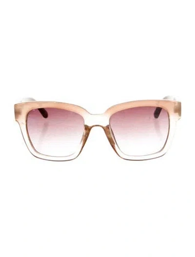 Pre-owned Judith Leiber June Wayfarer Sunglasses In Pink