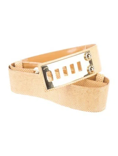 Pre-owned Judith Leiber Karung Belt In Orange