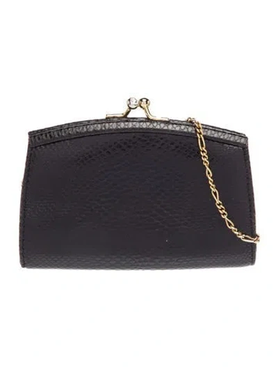 Pre-owned Judith Leiber Karung Evening Bag In Black