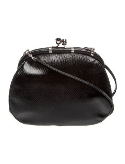 Pre-owned Judith Leiber Karung Evening Bag In Black