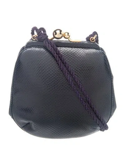 Pre-owned Judith Leiber Karung Evening Bag In Blue