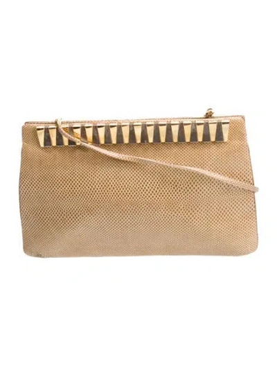 Pre-owned Judith Leiber Karung Evening Bag In Green