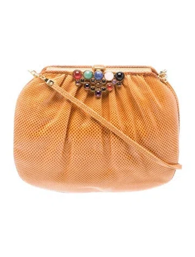 Pre-owned Judith Leiber Karung Evening Bag In Neutrals