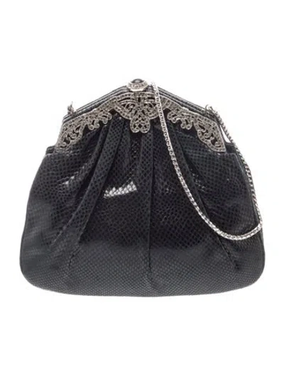 Pre-owned Judith Leiber Karung Evening Bag Vintage In Black