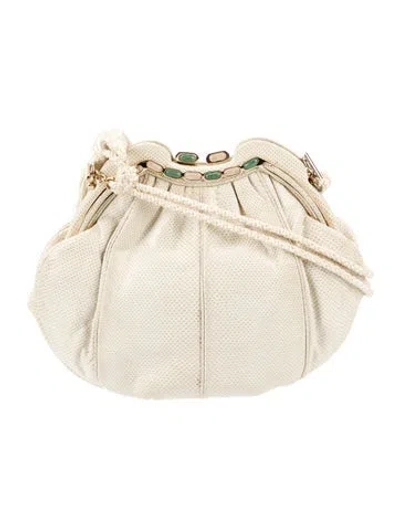 Pre-owned Judith Leiber Karung Evening Bag Vintage In Neutral