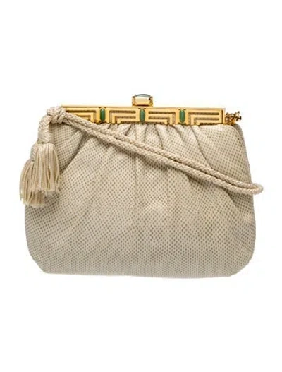 Pre-owned Judith Leiber Karung Shoulder Bag In Green