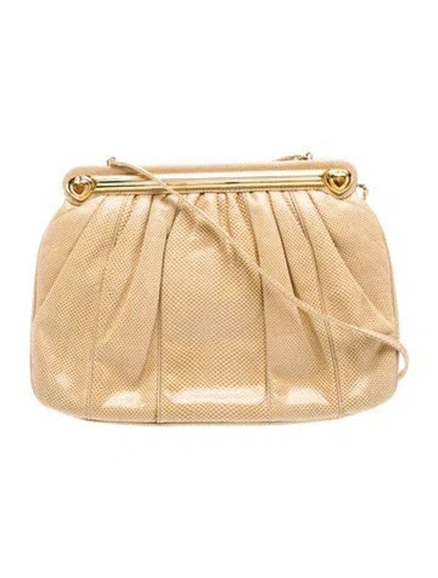 Pre-owned Judith Leiber Karung Shoulder Bag In Neutrals