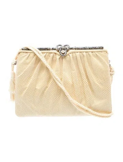 Pre-owned Judith Leiber Karung Shoulder Bag Vintage In Neutral