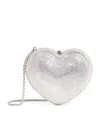 Judith Leiber L'amour Petit Caur Clutch Bag In Silver