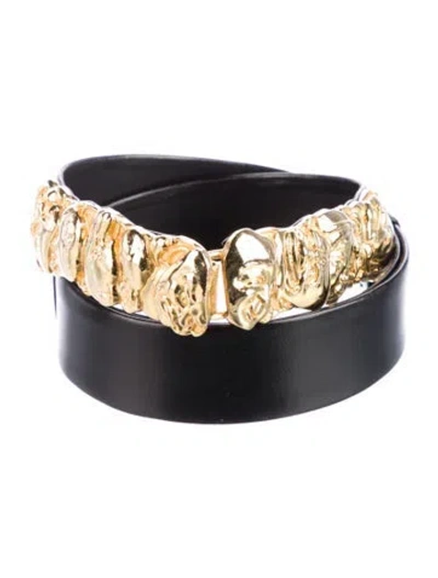 Pre-owned Judith Leiber Leather Belt In Black