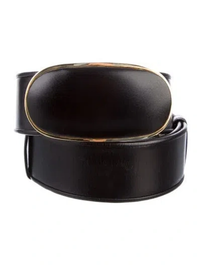 Pre-owned Judith Leiber Leather Belt In Black