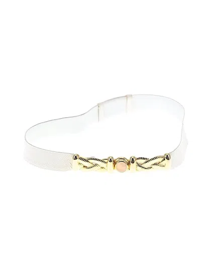 Pre-owned Judith Leiber Leather Belt In Ivory
