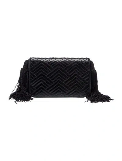 Pre-owned Judith Leiber Leather Clutch In Black