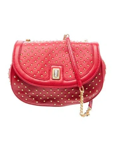 Pre-owned Judith Leiber Leather Crossbody Bag In Red