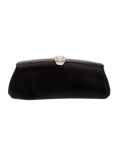 Pre-owned Judith Leiber Leather Evening Bag In Black