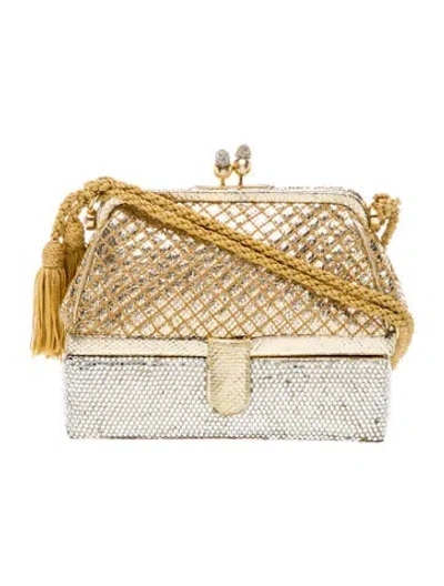 Pre-owned Judith Leiber Leather Evening Bag In Gold