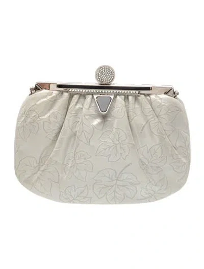 Pre-owned Judith Leiber Leather Evening Bag In Neutral