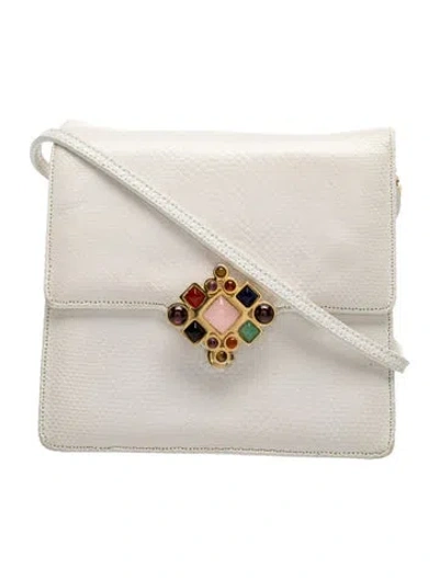 Pre-owned Judith Leiber Leather Evening Bag In Neutrals